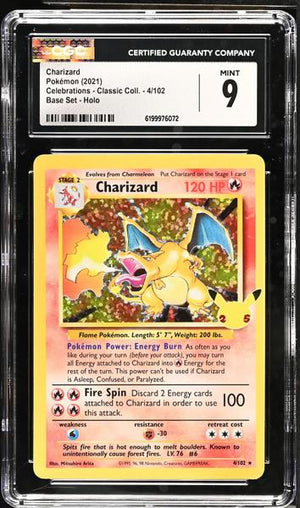 Charizard Base Set, Holo 2021 Celebrations - Classic Coll. #4/102 CGC 9