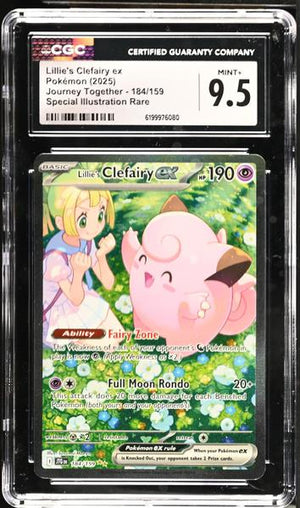 Lillie's Clefairy ex Special Illustration Rare 2025 Journey Together #184/159 CGC 9.5