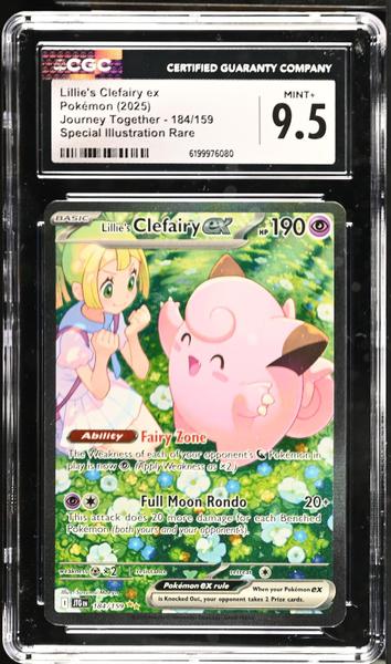 Lillie's Clefairy ex Special Illustration Rare 2025 Journey Together #184/159 CGC 9.5-1
