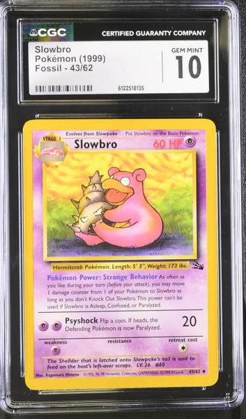 Slowbro 1999 Fossil #43/62 CGC 10-1