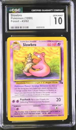 Slowbro 1999 Fossil #43/62 CGC 10