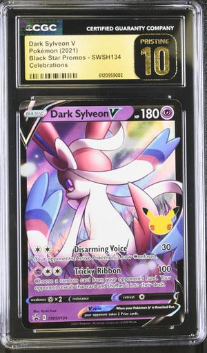 Dark Sylveon V Celebrations 2021 Black Star Promos #SWSH134 CGC PRISTINE 10
