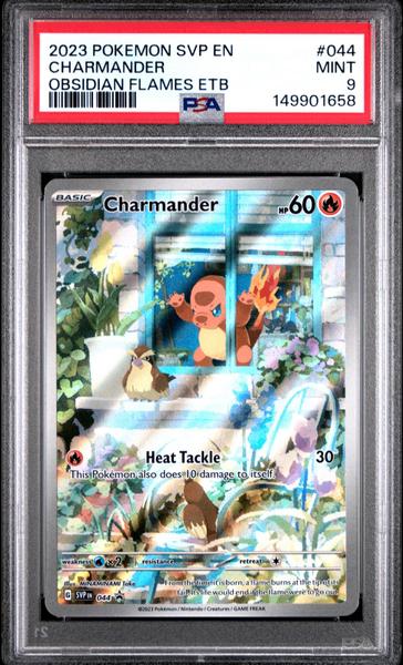 Charmander 2023 Pokemon Svp En-Sv Black Star Promo Obsidian Flames Etb #044 PSA 9-1