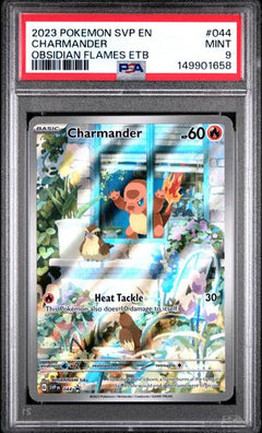 Charmander 2023 Pokemon Svp En-Sv Black Star Promo Obsidian Flames Etb #044 PSA 9-1
