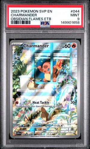 Charmander 2023 Pokemon Svp En-Sv Black Star Promo Obsidian Flames Etb #044 PSA 9