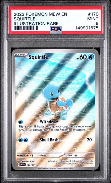 Squirtle 2023 Pokemon Mew En-151 Illustration Rare #170 PSA 9