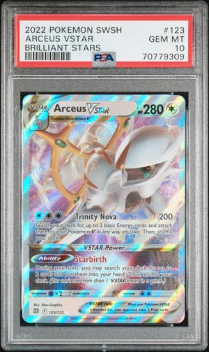 Arceus Vstar 2022 Pokemon Sword & Shield Brilliant Stars Brilliant Stars #123 PSA 10