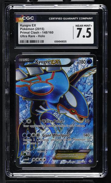 Kyogre EX Ultra Rare, Holo 2015 Primal Clash #148/160 CGC 7.5-1