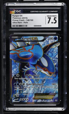 Kyogre EX Ultra Rare, Holo 2015 Primal Clash #148/160 CGC 7.5-1