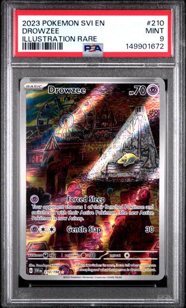 Drowzee 2023 Pokemon Svi En-Scarlet & Violet Illustration Rare #210 PSA 9