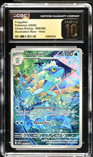Frogadier Illustration Rare, Holo 2026 Chaos Rising #089/086 CGC PRISTINE 10