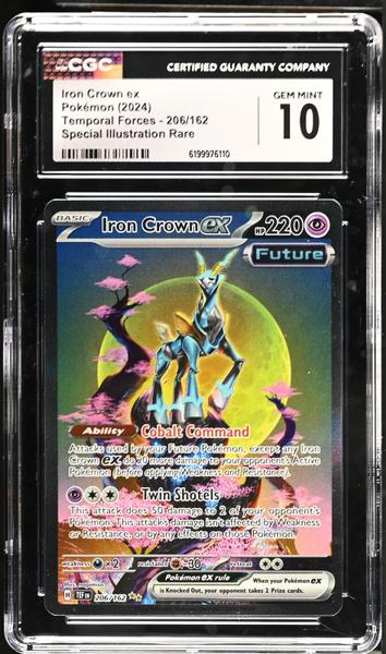 Iron Crown ex Special Illustration Rare 2024 Temporal Forces #206/162 CGC 10-1