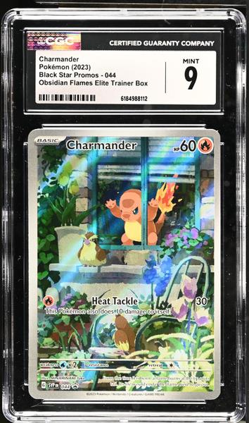 Charmander Obsidian Flames Elite Trainer Box 2023 Black Star Promos #044 CGC 9-1