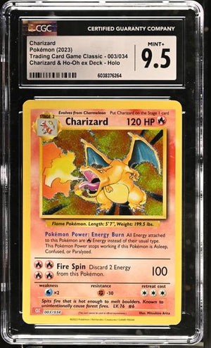 Charizard Charizard & Ho-Oh ex Deck, Holo 2023 Trading Card Game Classic #003/034 CGC 9.5