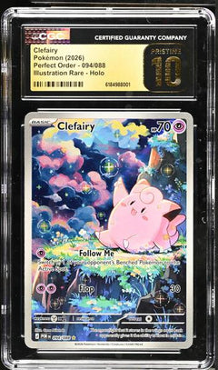 Clefairy Illustration Rare, Holo 2026 Perfect Order #094/088 CGC PRISTINE 10-1