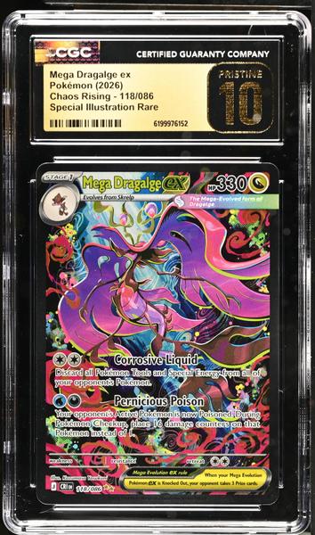 Mega Dragalge ex Special Illustration Rare 2026 Chaos Rising #118/086 CGC PRISTINE 10