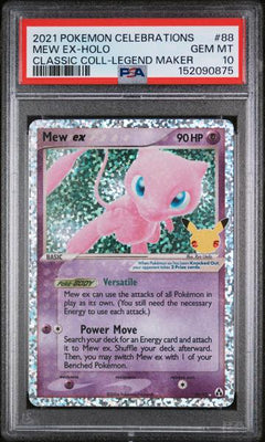 Mew Ex-Holo 2021 Pokemon Celebrations Classic Collection Classic Coll-Legend Maker #88 PSA 10-1