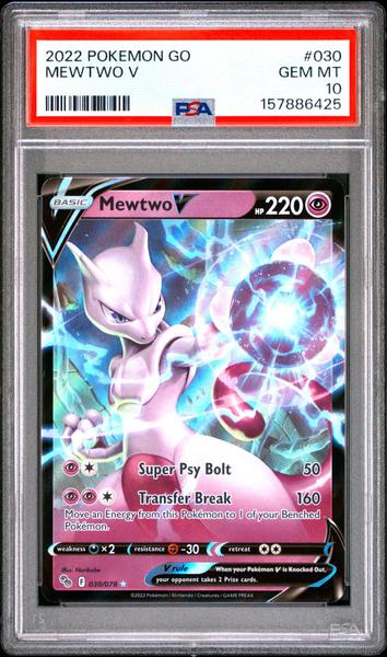 Mewtwo V 2022 Pokemon Go #030 PSA 10-1