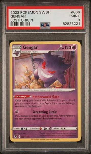 Gengar 2022 Pokemon Sword & Shield Lost Origin Build & Battle Box #066 PSA 9