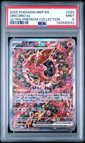 Oricorio Ex 2025 Pokemon Mep En-Me Black Star Promo Ultra-Premium Collection #024 PSA 9