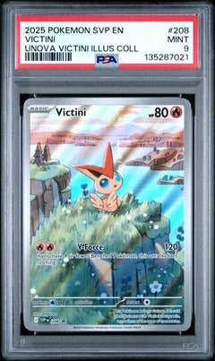 Victini 2025 Pokemon Svp En-Sv Black Star Promo Unova Victini Illus Coll #208 PSA 9-1