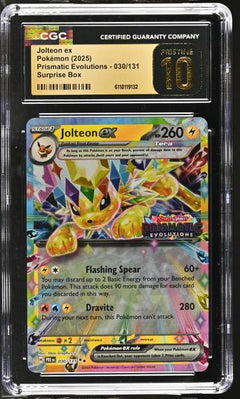 Jolteon ex Surprise Box 2025 Prismatic Evolutions #030/131 CGC PRISTINE 10-1