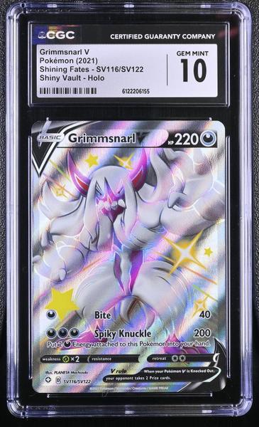 Grimmsnarl V Shiny Vault, Holo 2021 Shining Fates #SV116/SV122 CGC 10-1