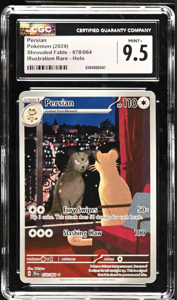 Persian Illustration Rare, Holo 2024 Shrouded Fable #078/064 CGC 9.5-1