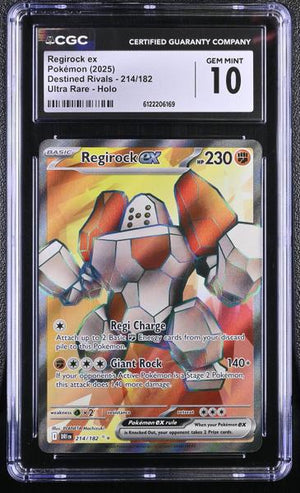 Regirock ex Ultra Rare, Holo 2025 Destined Rivals #214/182 CGC 10