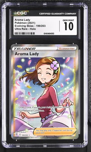 Aroma Lady Ultra Rare, Holo 2021 Evolving Skies #199/203 CGC 10