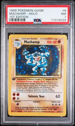 Machamp-Holo 1999 Pokemon Game 1st Edition #8 PSA 7-1