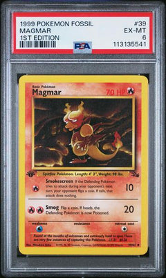 Magmar 1999 Pokemon Fossil 1st Edition #39 PSA 6-1