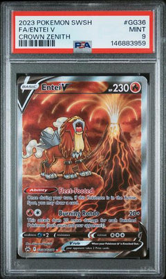 Fa/Entei V 2023 Pokemon Sword And Shield Crown Zenith #GG36 PSA 9-1