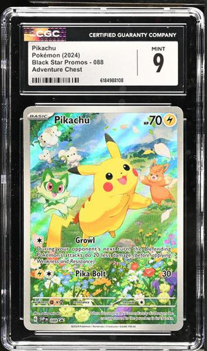 Pikachu Adventure Chest 2024 Black Star Promos #088 CGC 9