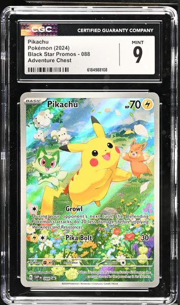 Pikachu Adventure Chest 2024 Black Star Promos #088 CGC 9