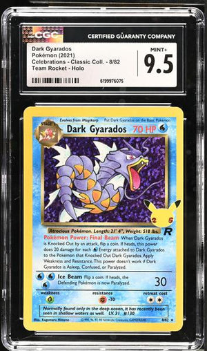 Dark Gyarados Team Rocket, Holo 2021 Celebrations - Classic Coll. #8/82 CGC 9.5