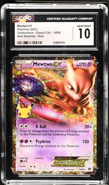 Mewtwo EX Next Destinies, Holo 2021 Celebrations - Classic Coll. #54/99 CGC 10