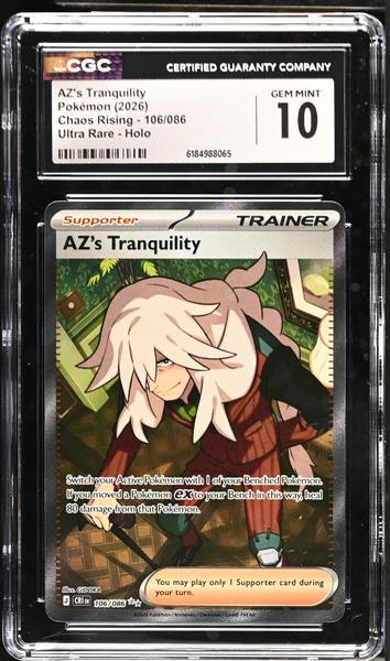AZ's Tranquility Ultra Rare, Holo 2026 Chaos Rising #106/086 CGC 10