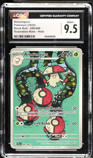Amoonguss Illustration Rare, Holo 2025 Black Bolt #096/086 CGC 9.5