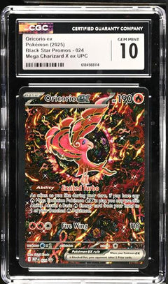 Oricorio ex Mega Charizard X ex UPC 2025 Black Star Promos #024 CGC 10-1