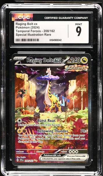 Raging Bolt ex Special Illustration Rare 2024 Temporal Forces #208/162 CGC 9