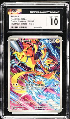 Zeraora Illustration Rare, Holo 2024 Stellar Crown #151/142 CGC 10-1