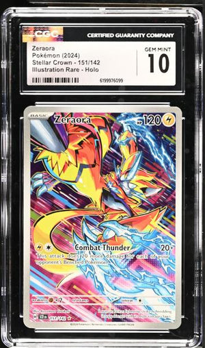 Zeraora Illustration Rare, Holo 2024 Stellar Crown #151/142 CGC 10