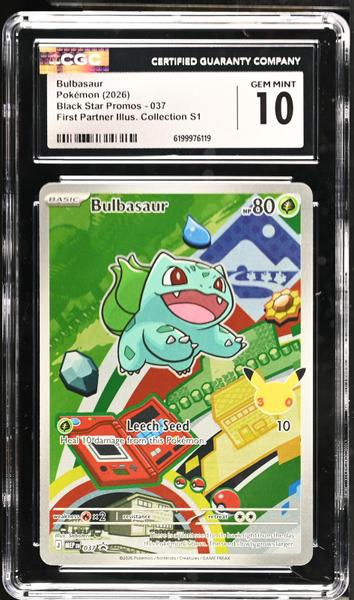 Bulbasaur First Partner Illus. Collection S1 2026 Black Star Promos #037 CGC 10