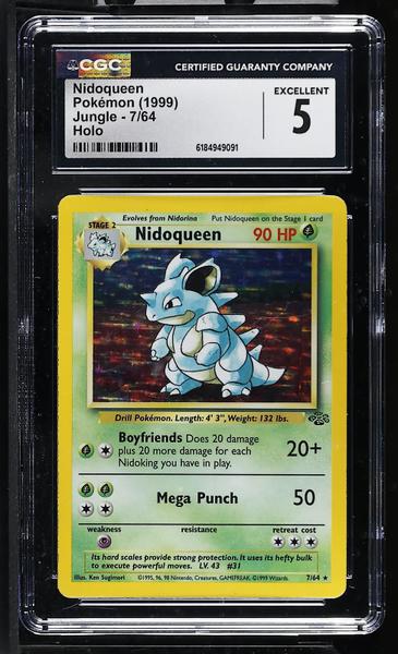 Nidoqueen Holo 1999 Jungle #7/64 CGC 5