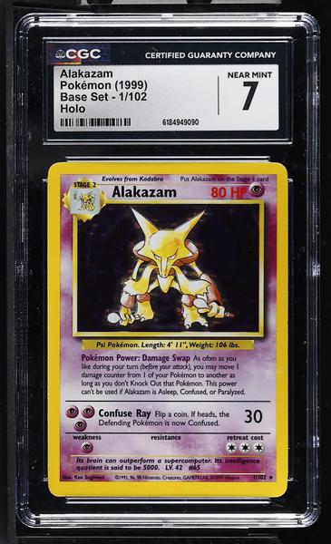Alakazam Holo 1999 Base Set #1/102 CGC-1