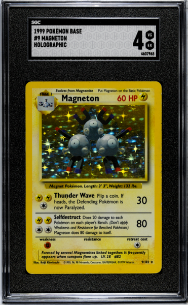 Magneton 1999 Pokemon Base Holographic #9 SGC 4-1