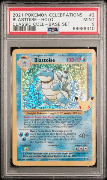 Blastoise-Holo 2021 Pokemon Celebrations Classic Collection Classic Coll-Base Set #2 PSA 45