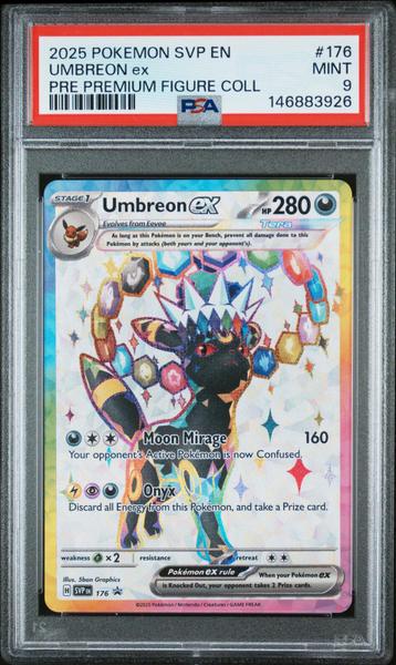 Umbreon Ex 2025 Pokemon Svp En-Sv Black Star Promo Pre Premium Figure Coll #176 PSA 9