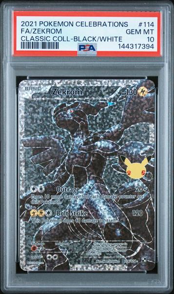 Fa/Zekrom 2021 Pokemon Celebrations Classic Collection Classic Coll-Black/White #114 PSA 10